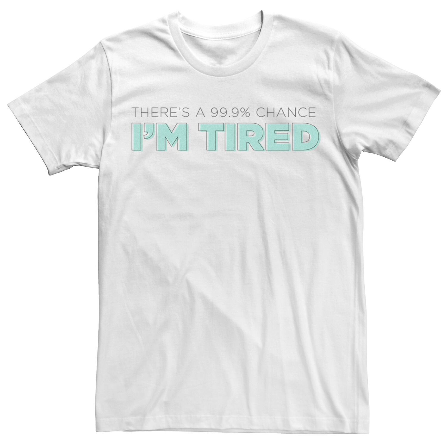 Мужская футболка с выцветшим текстом и графическим рисунком «99,9% шанс, что я устал» Licensed Character, белый
Мужская футболка с выцветшим текстом и графическим рисунком «99,9% шанс, что я устал» Licensed Character, белый
