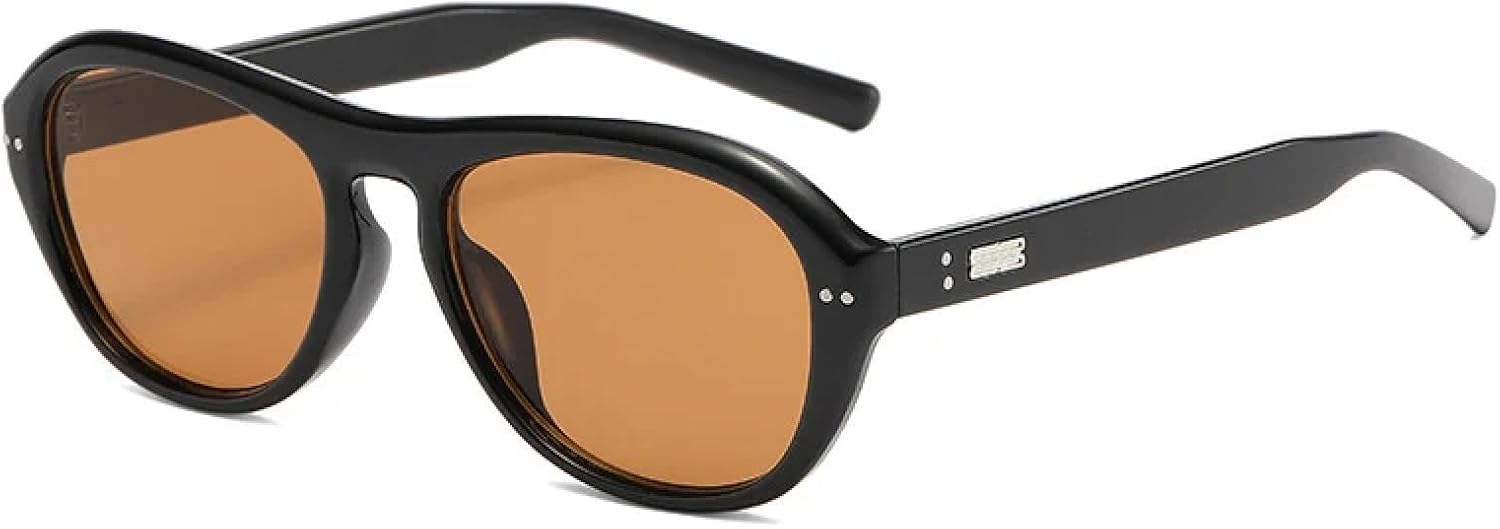 Солнцезащитные очки с защитой от УФ-излучения UV400 | Женские с заклепками, мужские панк-очки овальной формы для занятий спортом на открытом воздухе и вождения DSVIGF, Black Tea
Солнцезащитные очки с защитой от УФ-излучения UV400 | Женские с заклепками, мужские панк-очки овальной формы для занятий спортом на открытом воздухе и вождения DSVIGF, Black Tea