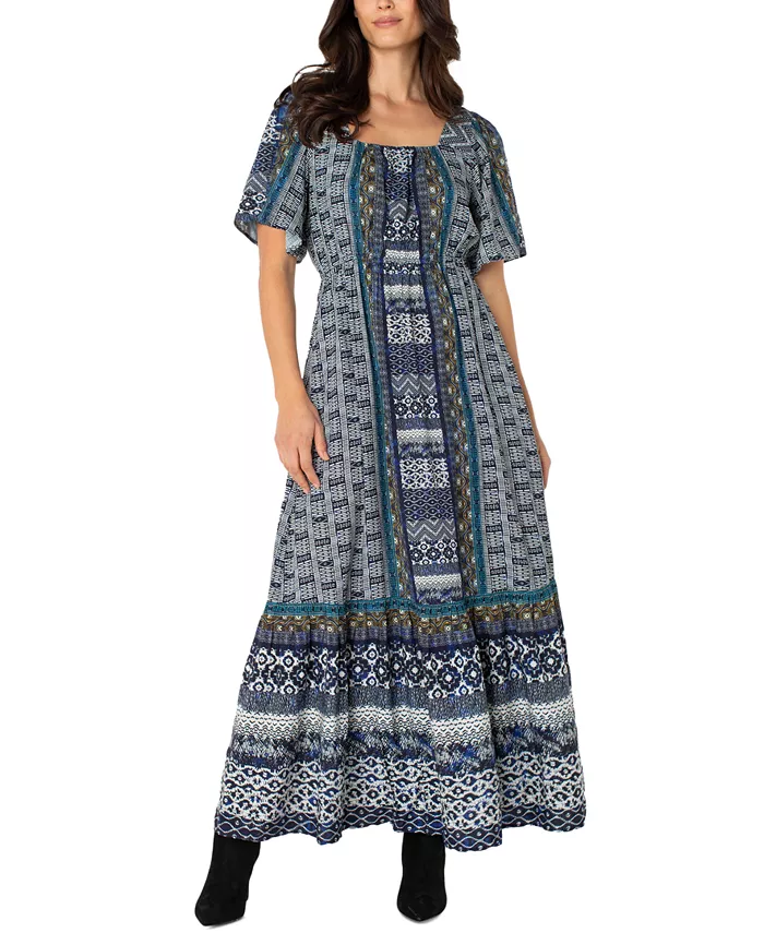 Женское тканое платье макси с квадратным вырезом и рукавами до локтя Liverpool Los Angeles, синий
Женское тканое платье макси с квадратным вырезом и рукавами до локтя Liverpool Los Angeles, синий