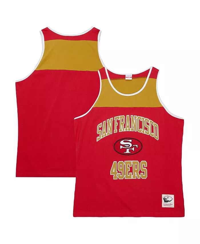 Мужская майка-топ San Francisco 49ers Heritage Colorblock, алая, золотая Mitchell & Ness
Мужская майка-топ San Francisco 49ers Heritage Colorblock, алая, золотая Mitchell & Ness