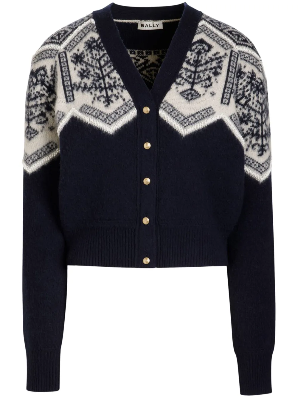 Жаккардовый кардиган с цветочным узором Bally, синий
Жаккардовый кардиган с цветочным узором Bally, синий