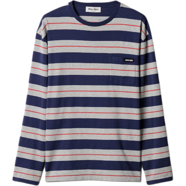 Футболка с длинными рукавами Cotton MIU MIU, синий
Футболка с длинными рукавами Cotton MIU MIU, синий