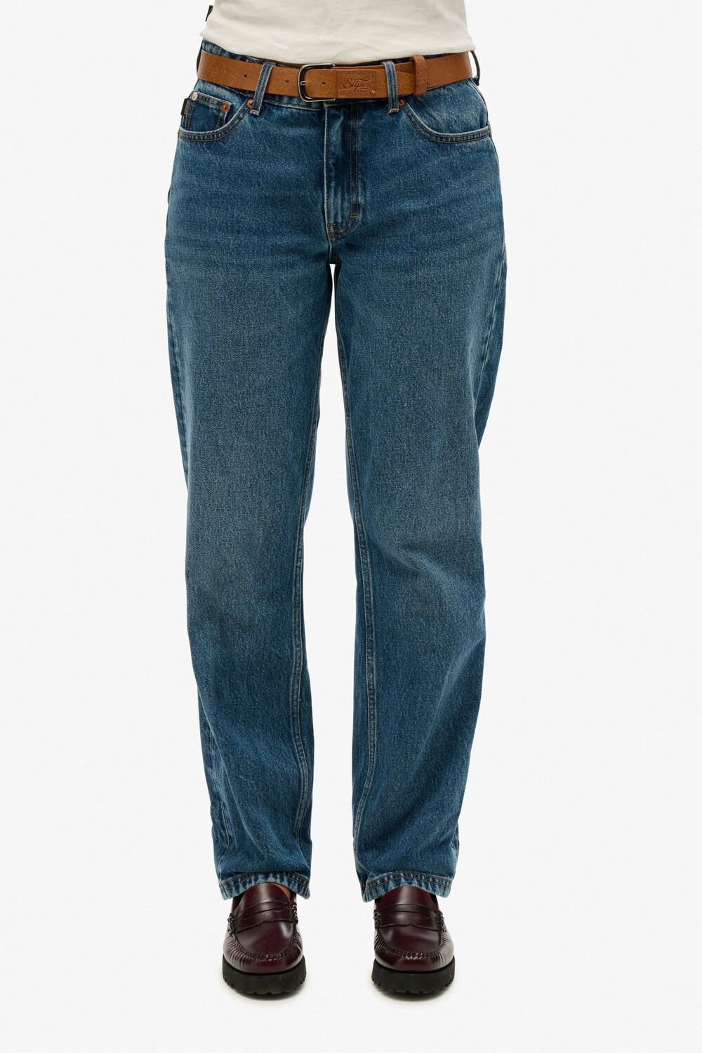 Джинсы прямого покроя со средней посадкой Superdry, синий 
Джинсы прямого покроя со средней посадкой Superdry, синий