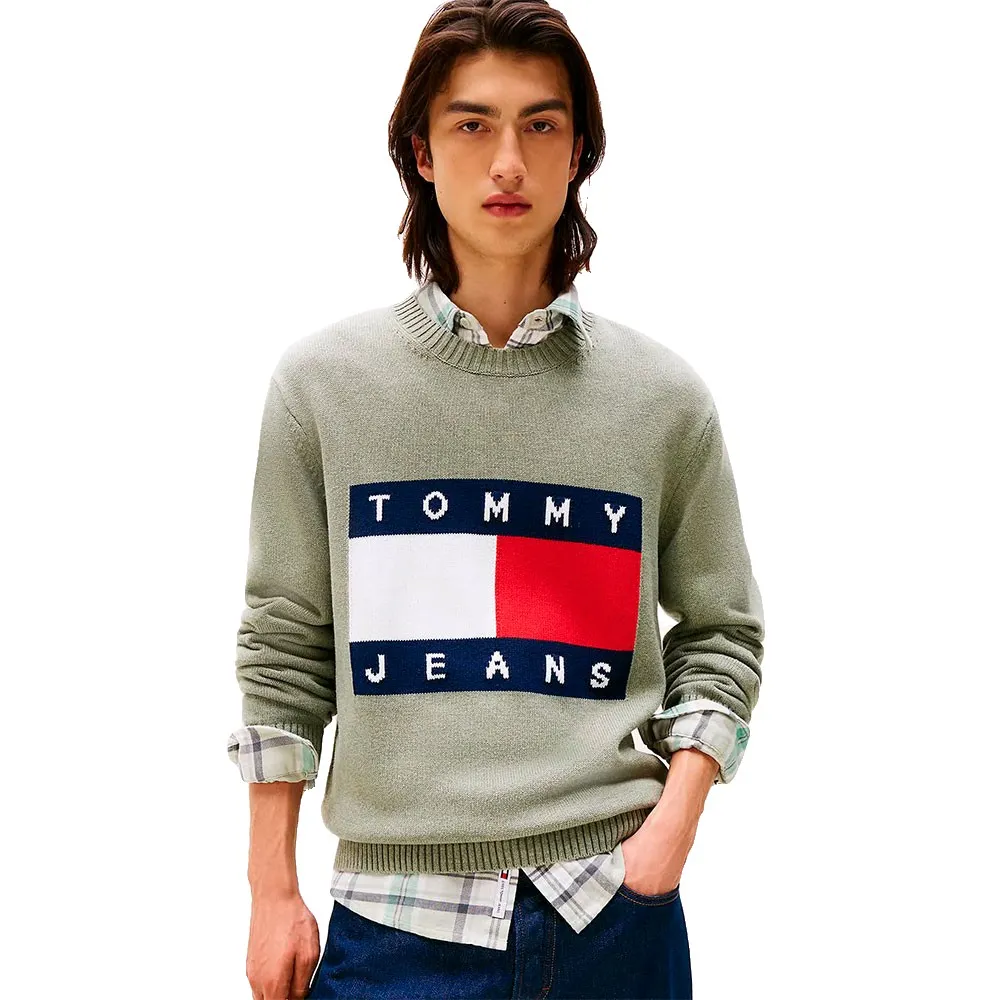 Свитер Tommy Jeans Melange Flag Regular Fit, зеленый
Свитер Tommy Jeans Melange Flag Regular Fit, зеленый