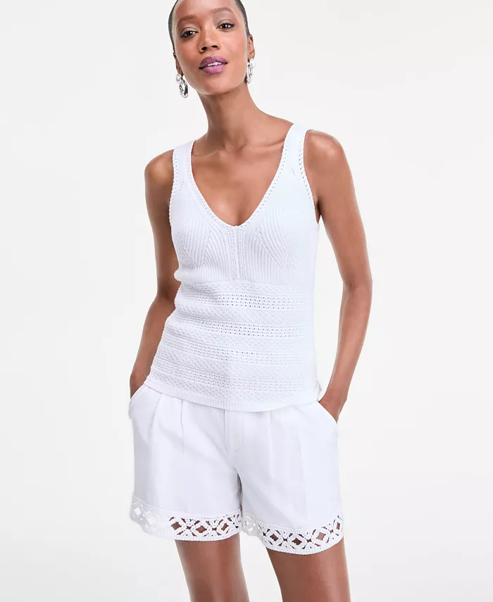 Женский вязаный топ с V-образным вырезом I.N.C. International Concepts, белый
Женский вязаный топ с V-образным вырезом I.N.C. International Concepts, белый