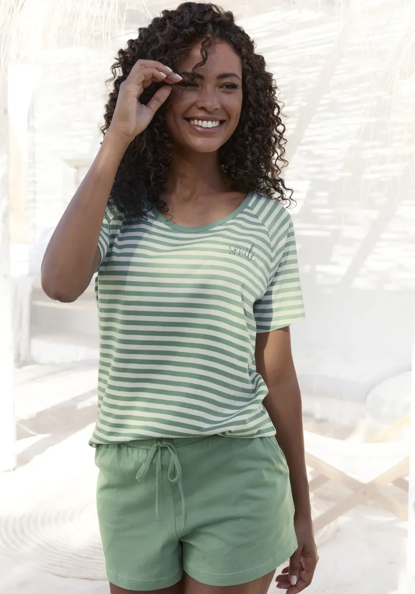 Vivance Dreams Пижама (2 шт.), с красивым узором в полоску, зеленый
Vivance Dreams Пижама (2 шт.), с красивым узором в полоску, зеленый