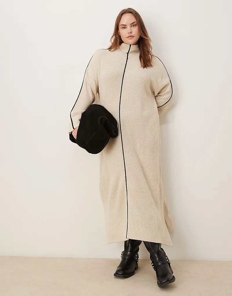 Трикотажное макси-платье Vila Curve с высоким воротом кремового цвета
Трикотажное макси-платье Vila Curve с высоким воротом кремового цвета