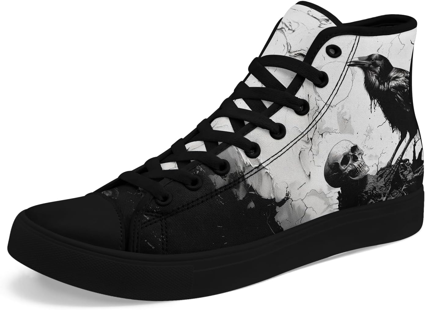 Крутые настраиваемые высокие кеды с принтом черепа для мужчин и женщин - уникальные яркие высокие кроссовки, удобная повседневная обувь Coolcustomize, белый/черный
Крутые настраиваемые высокие кеды с принтом черепа для мужчин и женщин - уникальные яркие высокие кроссовки, удобная повседневная обувь Coolcustomize, белый/черный