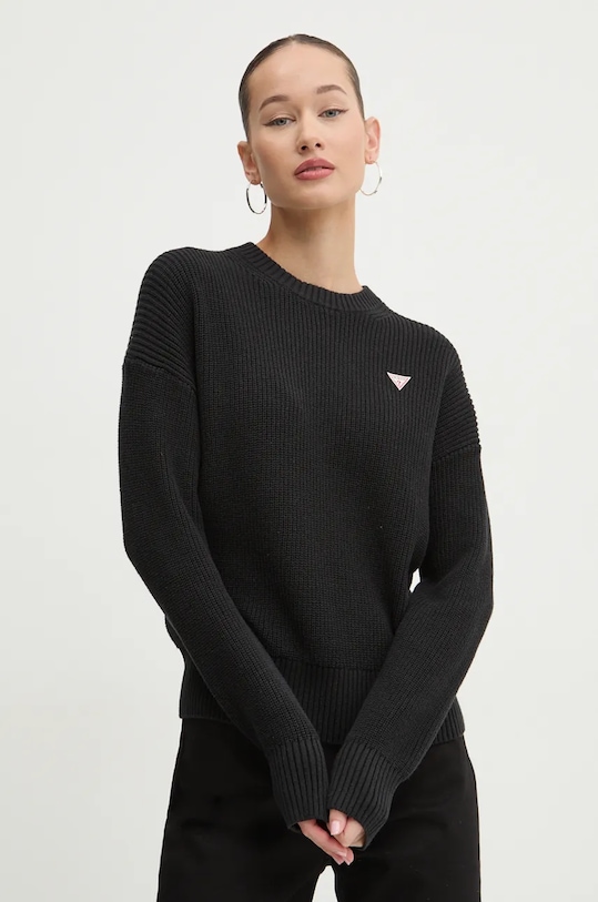 Хлопковый свитер Guess Jeans, черный
Хлопковый свитер Guess Jeans, черный