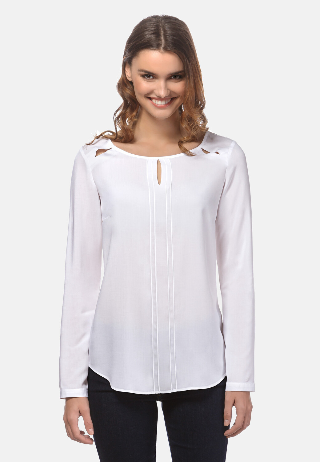 Блуза Vincenzo Boretti gerade geschnitten, белый
Блуза Vincenzo Boretti gerade geschnitten, белый