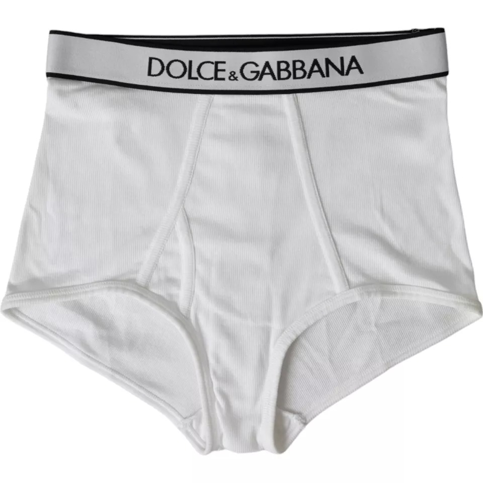 Белое хлопковое эластичное нижнее белье с фирменным логотипом Dolce & Gabbana
Белое хлопковое эластичное нижнее белье с фирменным логотипом Dolce & Gabbana