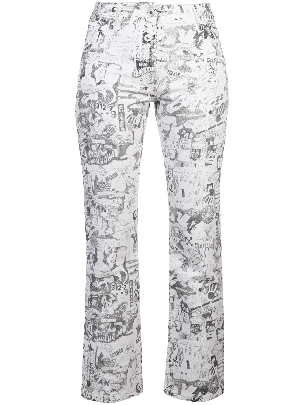 Джинсы Cartoon прямого кроя OFF-WHITE, белый
Джинсы Cartoon прямого кроя OFF-WHITE, белый