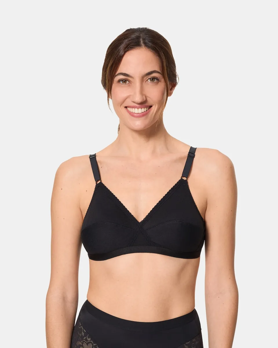 Волшебный перекрещивающийся бюстгальтер без косточек Playtex, черный
Волшебный перекрещивающийся бюстгальтер без косточек Playtex, черный