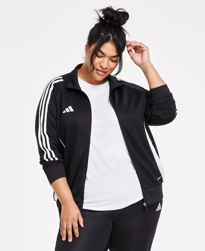 Спортивная куртка Tiro 24 Plus Size с воротником-стойкой и застежкой-молнией спереди adidas, черный
Спортивная куртка Tiro 24 Plus Size с воротником-стойкой и застежкой-молнией спереди adidas, черный