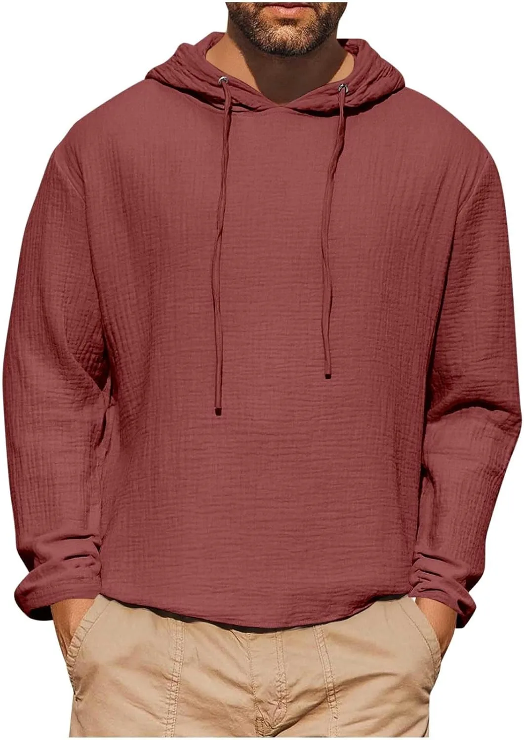 Мужская хлопковая льняная рубашка с длинным рукавом и шнурком
Мужская хлопковая льняная рубашка с длинным рукавом и шнурком