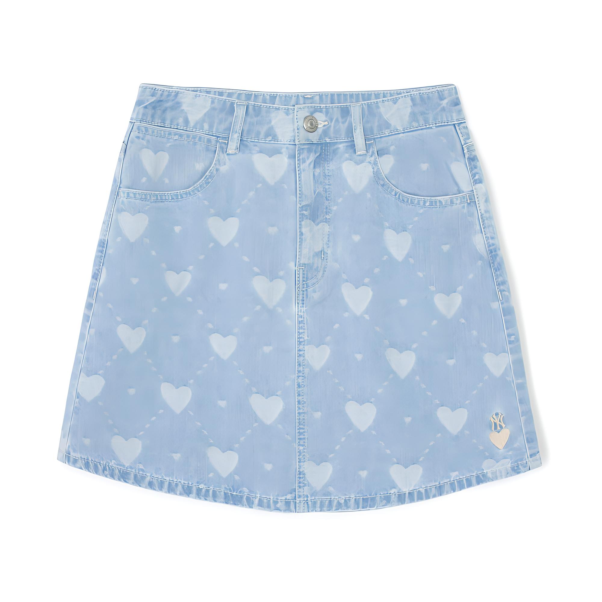 MLB Джинсовая короткая юбка женская светло-голубая
MLB Джинсовая короткая юбка женская светло-голубая