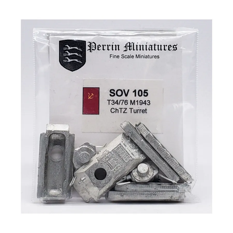 Т-34/76 образца 1943 года - Башня ЧТЗ, WWII Miniatures - USSR (10mm) (Perrin Miniatures)
Т-34/76 образца 1943 года - Башня ЧТЗ, WWII Miniatures - USSR (10mm) (Perrin Miniatures)