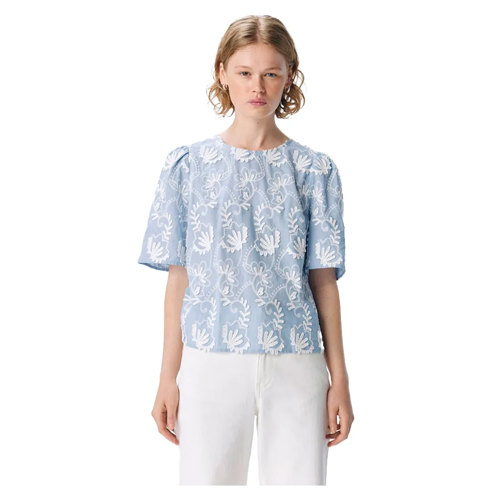 Блузка с коротким рукавом Object Mya, синий 
Блузка с коротким рукавом Object Mya, синий