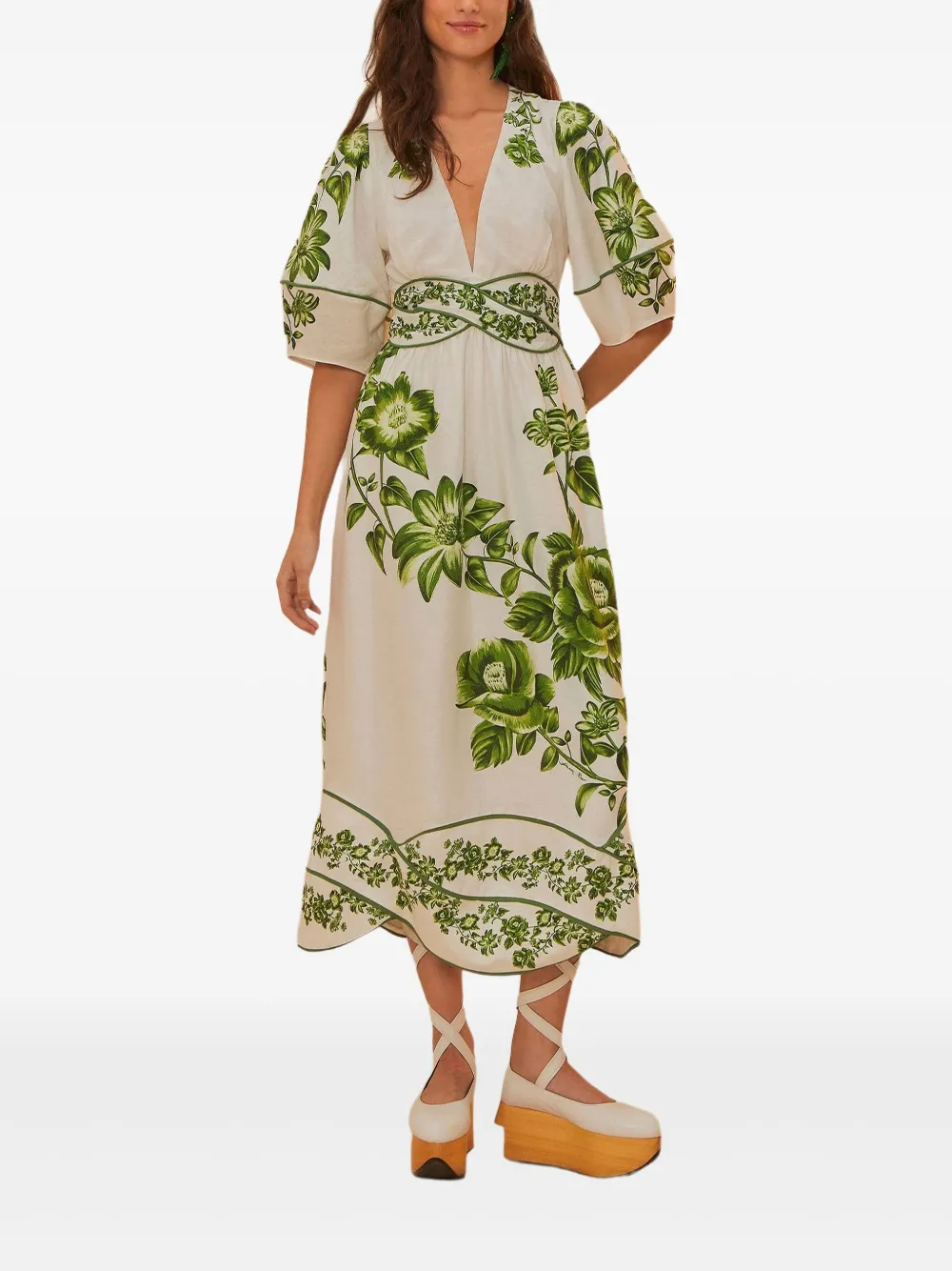 Платье миди с цветочным принтом FARM Rio, нейтральный
Платье миди с цветочным принтом FARM Rio, нейтральный