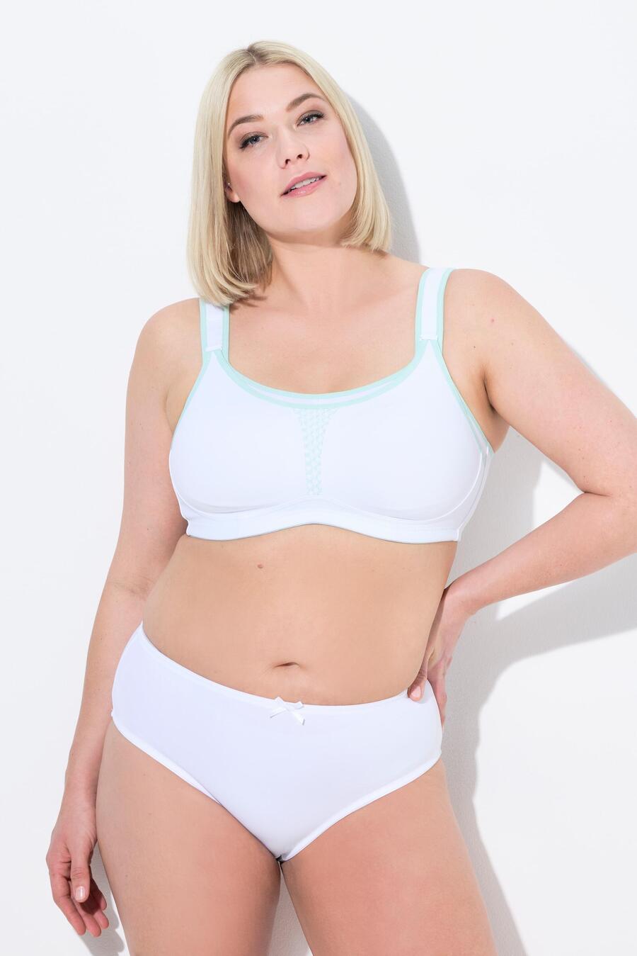 ULLA POPKEN Женский спортивный бюстгальтер без косточек, вставка из микрофибровой сетки, чашка CD
ULLA POPKEN Женский спортивный бюстгальтер без косточек, вставка из микрофибровой сетки, чашка CD