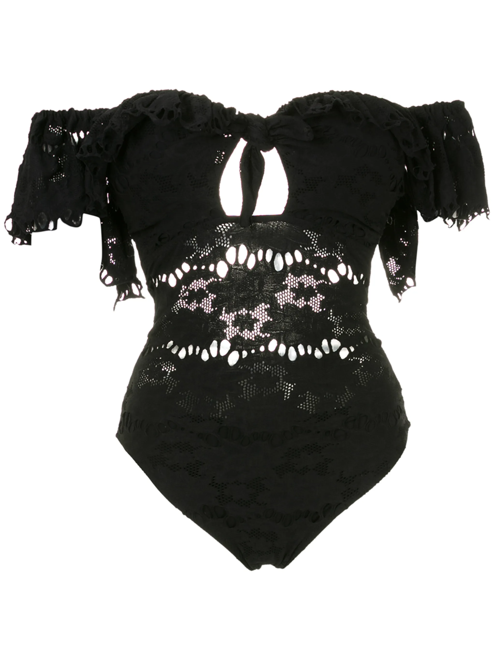 Кружевной купальник с открытыми плечами Amir Slama, черный
Кружевной купальник с открытыми плечами Amir Slama, черный