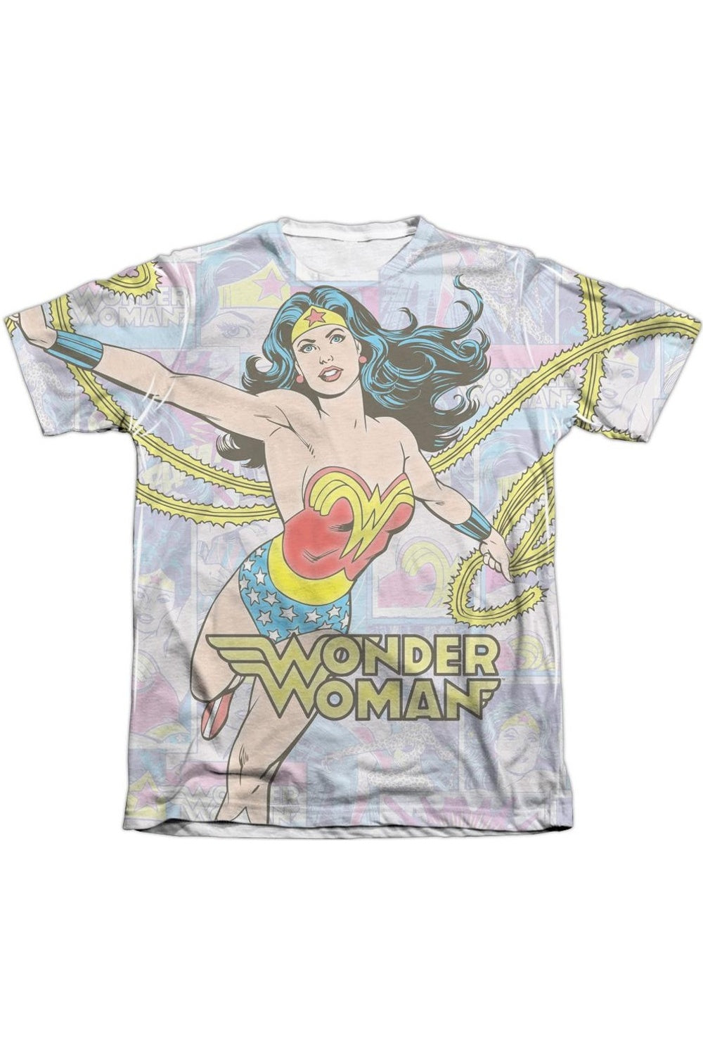 Футболка с коротким рукавом из полиэстера/хлопка для взрослых с коллажем из комиксов DC Wonder Woman Gildan, белый
Футболка с коротким рукавом из полиэстера/хлопка для взрослых с коллажем из комиксов DC Wonder Woman Gildan, белый