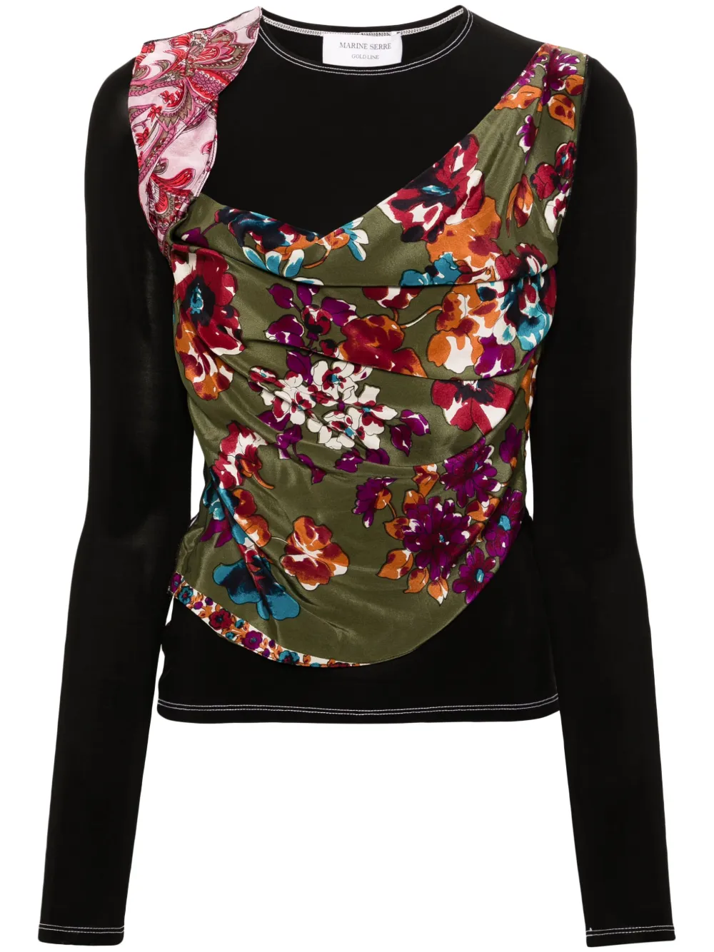 Футболка Regenerated Scarves с драпировкой Marine Serre, черный
Футболка Regenerated Scarves с драпировкой Marine Serre, черный