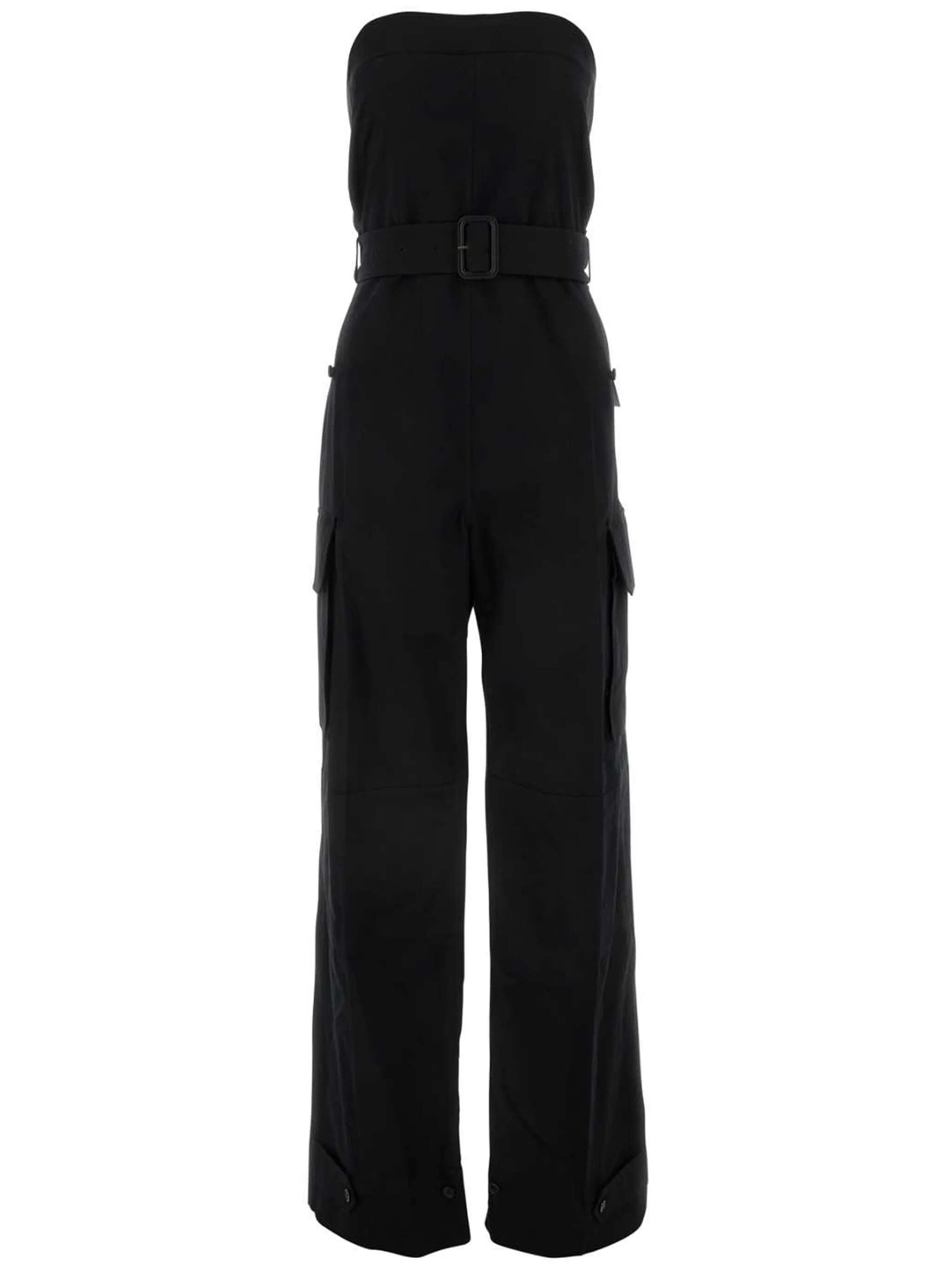 Комбинезон без бретелей с поясом Saint Laurent, черный
Комбинезон без бретелей с поясом Saint Laurent, черный