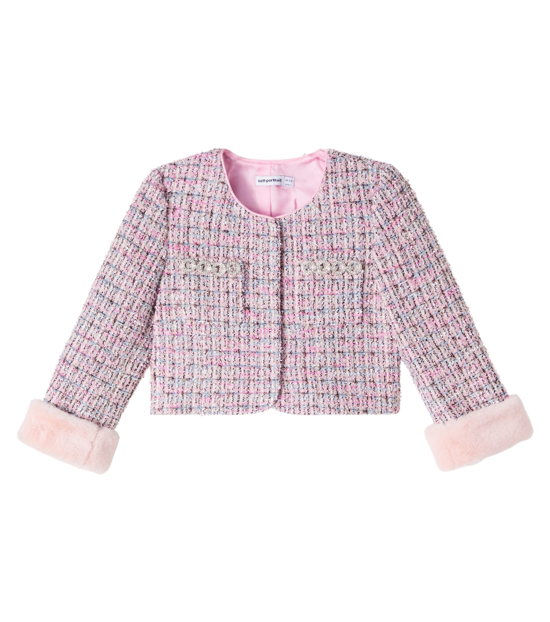 Жакет из букле с отделкой из искусственного меха Self-Portrait Kids, розовый
Жакет из букле с отделкой из искусственного меха Self-Portrait Kids, розовый