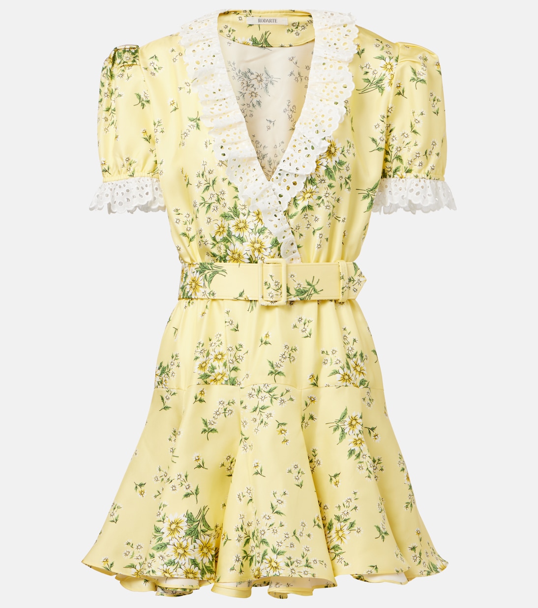 Мини-платье из атласа и английской вышивки Rodarte, желтый
Мини-платье из атласа и английской вышивки Rodarte, желтый