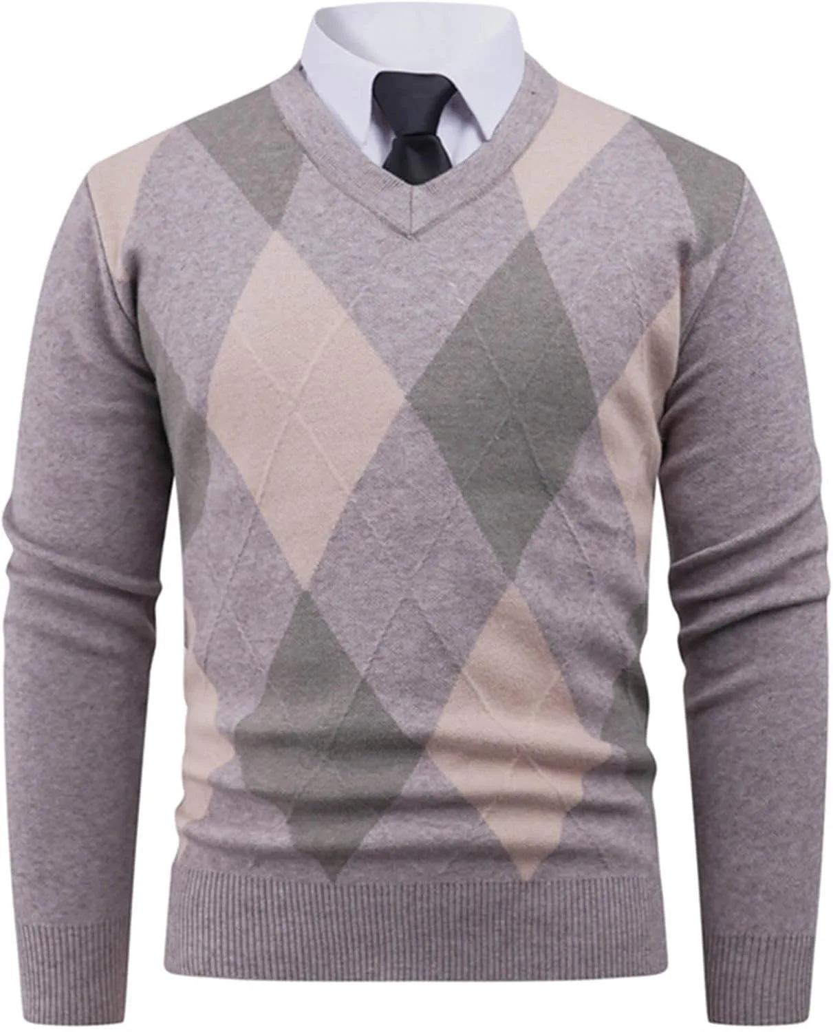 Мужской свитер в стиле preppy с V-образным вырезом и длинными рукавами Cambkatl
Мужской свитер в стиле preppy с V-образным вырезом и длинными рукавами Cambkatl