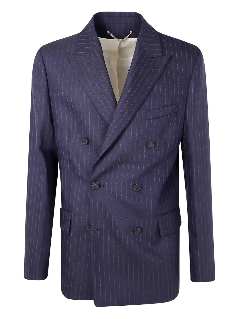 Двубортный пиджак в полоску GOLDEN GOOSE, синий
Двубортный пиджак в полоску GOLDEN GOOSE, синий