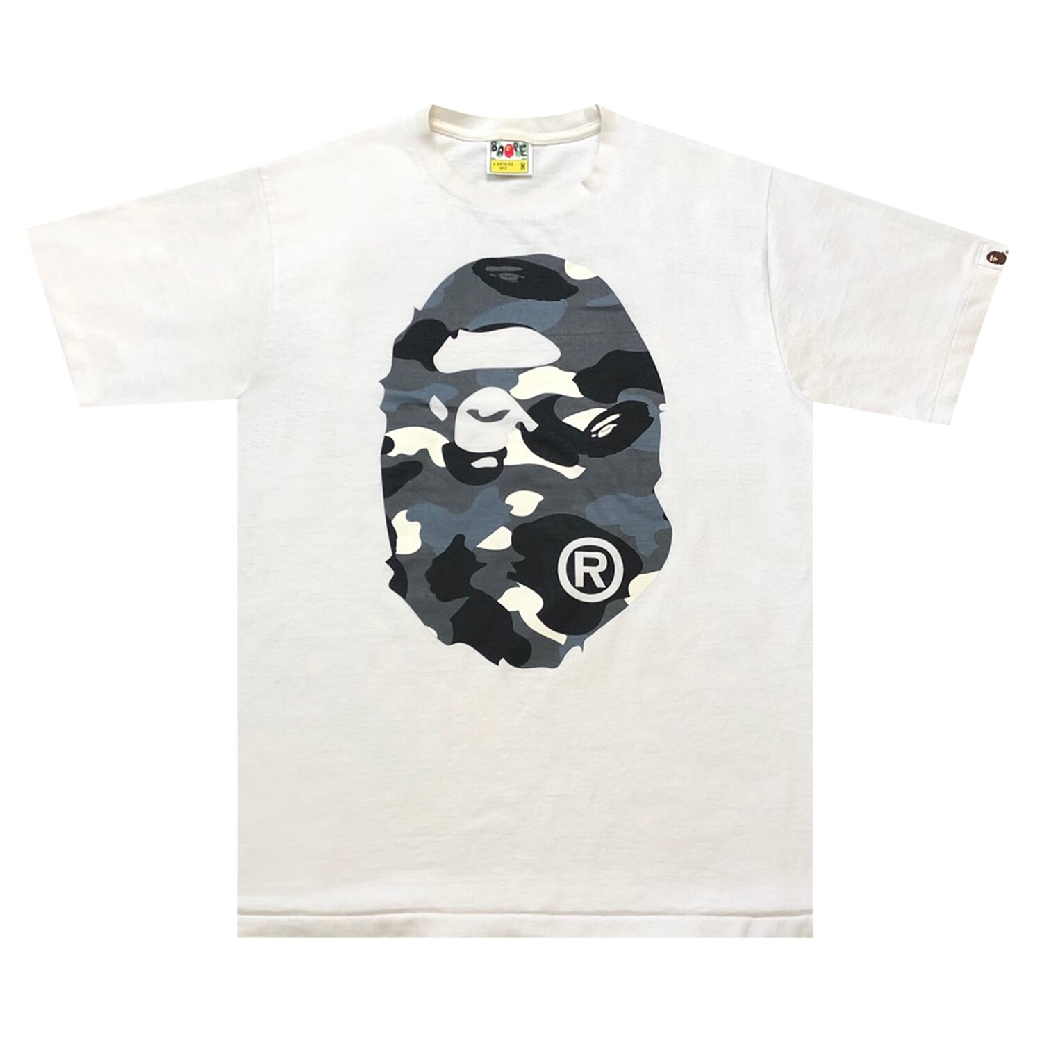 BAPE City Камуфляжная футболка с изображением головы большой обезьяны, светящаяся в темноте
BAPE City Камуфляжная футболка с изображением головы большой обезьяны, светящаяся в темноте