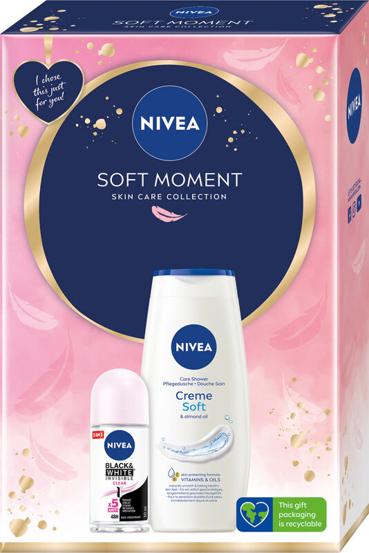 Nivea, Soft Moment, подарочный набор уходовой косметики, 2 шт
Nivea, Soft Moment, подарочный набор уходовой косметики, 2 шт