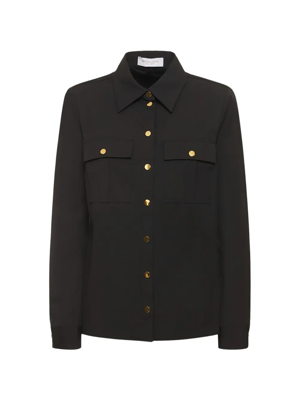 Рубашка на пуговицах с накладным карманом с клапаном Michael Kors, черный
Рубашка на пуговицах с накладным карманом с клапаном Michael Kors, черный