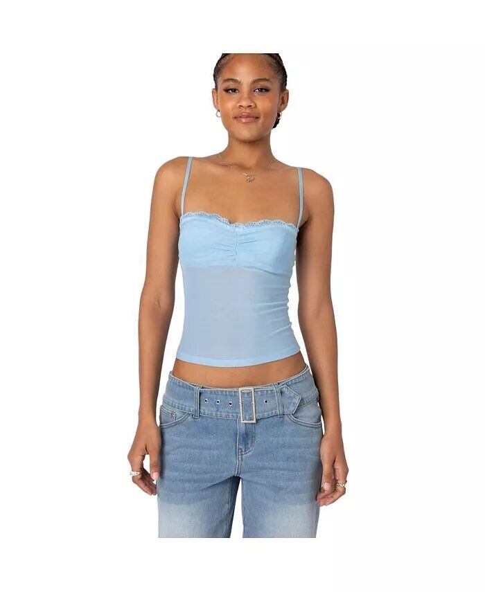 Женский прозрачный сетчатый бюстгальтер Elina Edikted, синий
Женский прозрачный сетчатый бюстгальтер Elina Edikted, синий