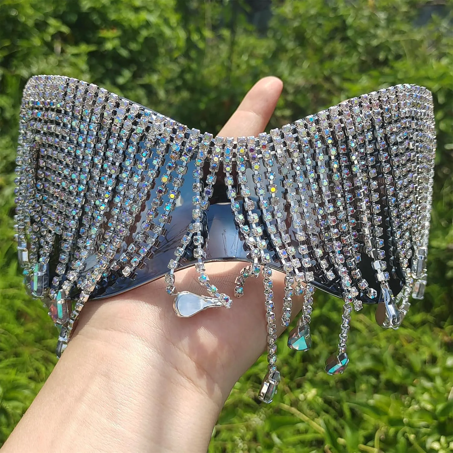 Willochra Женские роскошные солнцезащитные очки с кисточками и кристаллами, мужские блестящие солнцезащитные очки со стразами, модные панк-очки, 2pcs-silver&red
Willochra Женские роскошные солнцезащитные очки с кисточками и кристаллами, мужские блестящие солнцезащитные очки со стразами, модные панк-очки, 2pcs-silver&red