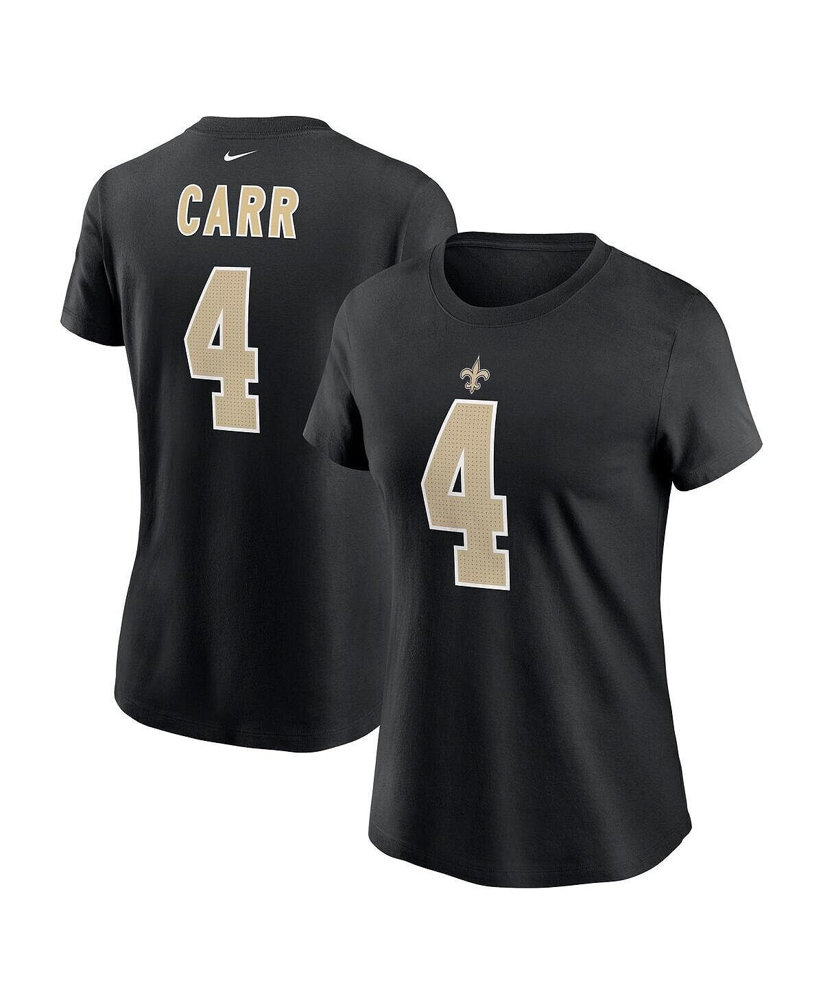 Женская черная футболка с именем и номером игрока Derek Carr New Orleans Saints Nike, черный
Женская черная футболка с именем и номером игрока Derek Carr New Orleans Saints Nike, черный