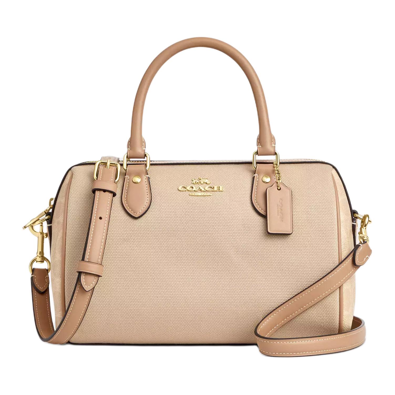 COACH Женская коричневая сумка среднего размера из прорезиненного полотна
COACH Женская коричневая сумка среднего размера из прорезиненного полотна