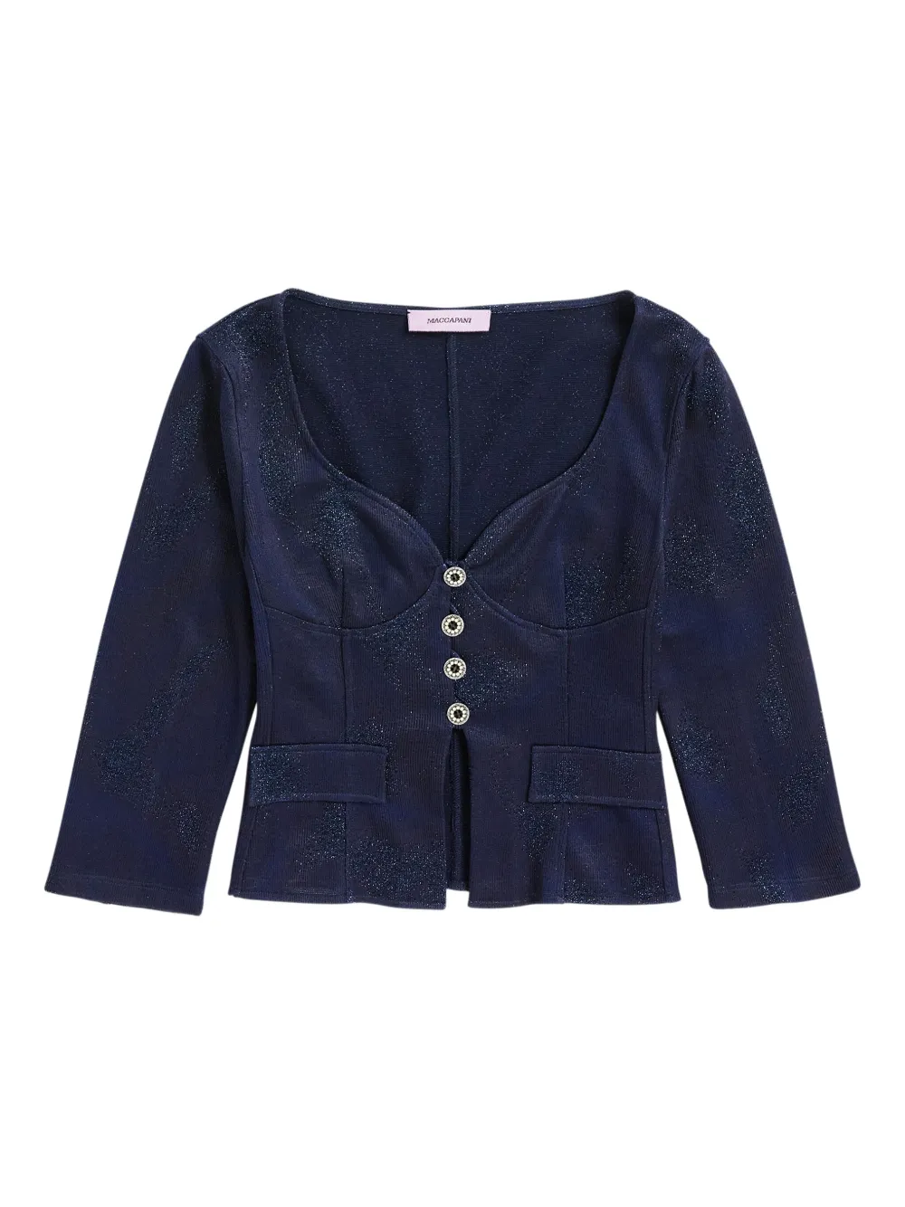 Структурированный топ Vinnie с пуговицами Maccapani, синий
Структурированный топ Vinnie с пуговицами Maccapani, синий