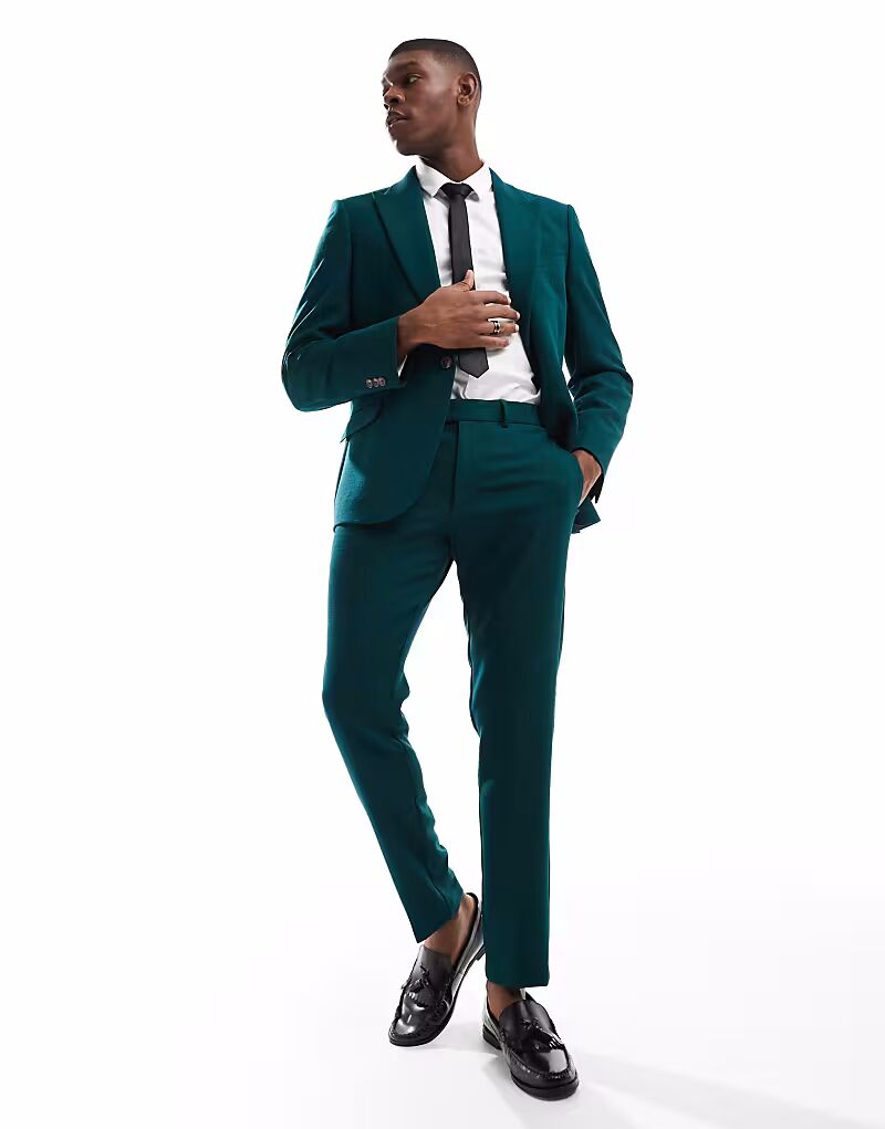 Узкие брюки ASOS DESIGN из зеленого фактурного материала
Узкие брюки ASOS DESIGN из зеленого фактурного материала