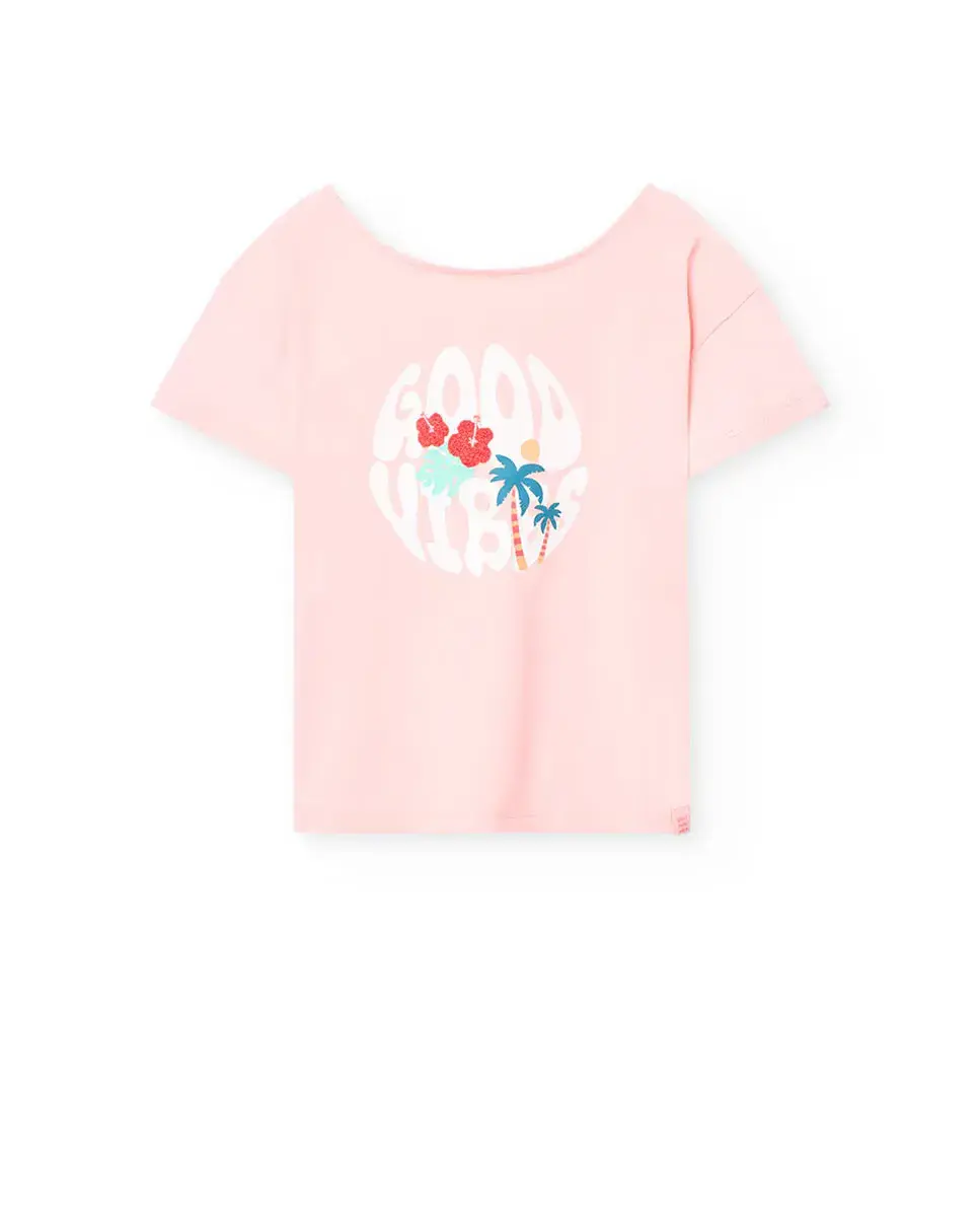 Детская футболка с коротким рукавом и круглым вырезом Boboli, розовый
Детская футболка с коротким рукавом и круглым вырезом Boboli, розовый