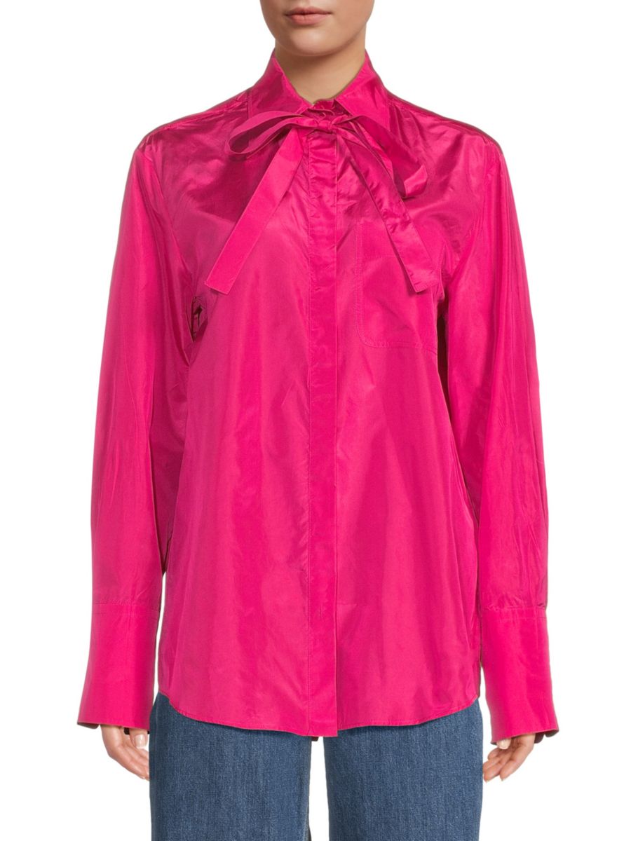 Шелковая рубашка Valentino, цвет Light Raspberry
Шелковая рубашка Valentino, цвет Light Raspberry