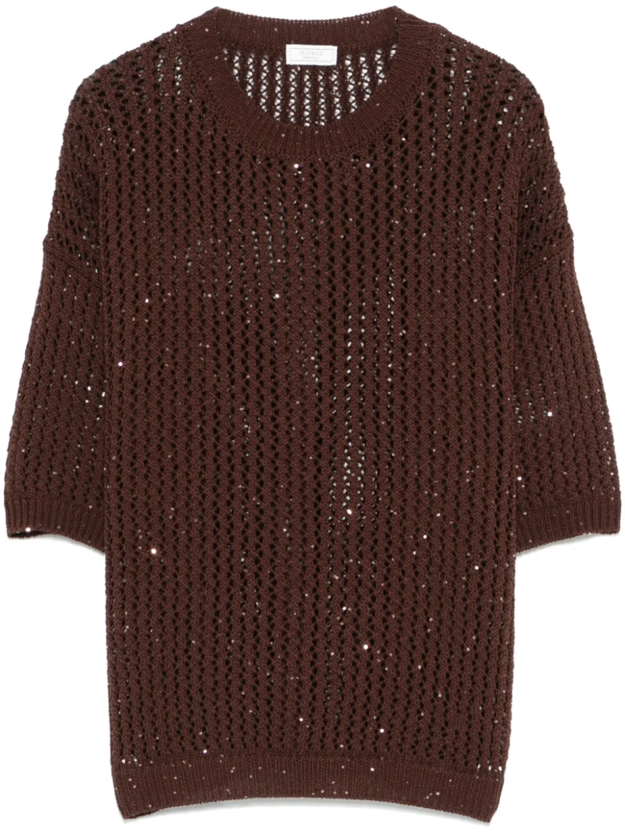 Peserico топ с пайетками, коричневый
Peserico топ с пайетками, коричневый