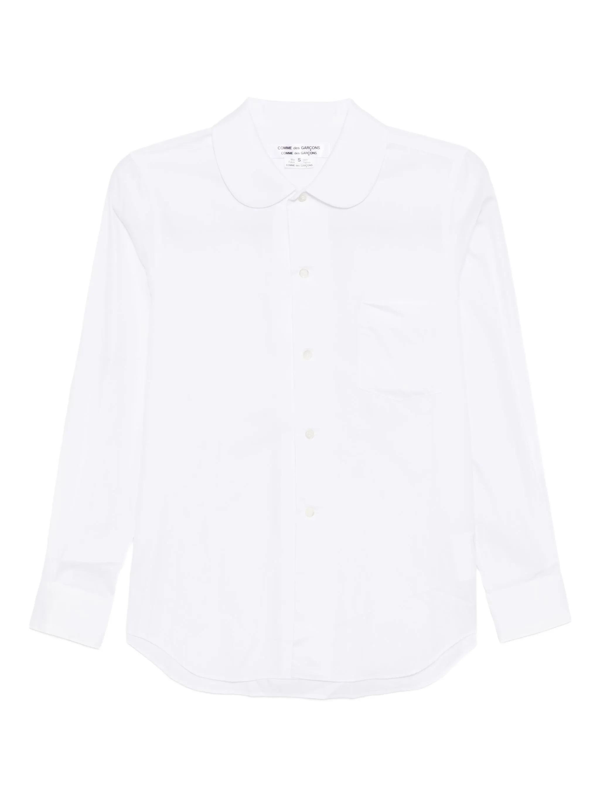 Рубашка с закругленным воротником Comme Des Garçons Comme Des Garçons, белый
Рубашка с закругленным воротником Comme Des Garçons Comme Des Garçons, белый