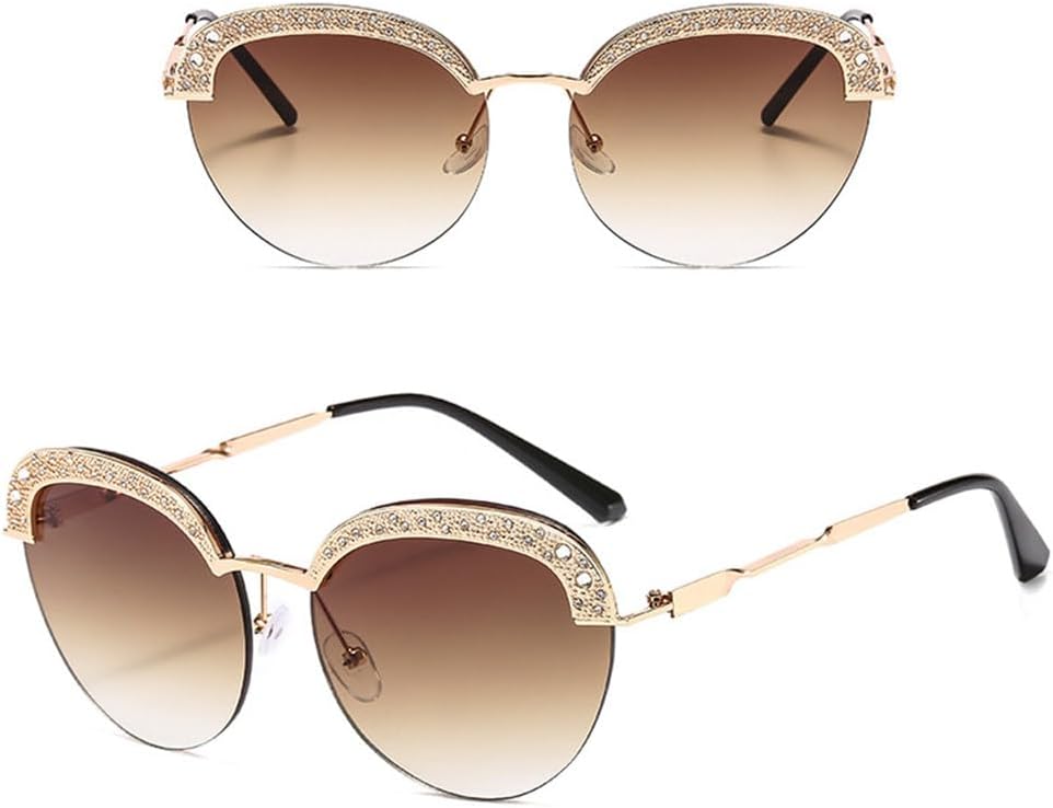 Круглые солнцезащитные очки для женщин, бриллиантовая полуободковая оправа из сплава, градиентные линзы, металлические петли, защита от УФ-излучения UV400, m1383 Generic, M-1386
Круглые солнцезащитные очки для женщин, бриллиантовая полуободковая оправа из сплава, градиентные линзы, металлические петли, защита от УФ-излучения UV400, m1383 Generic, M-1386