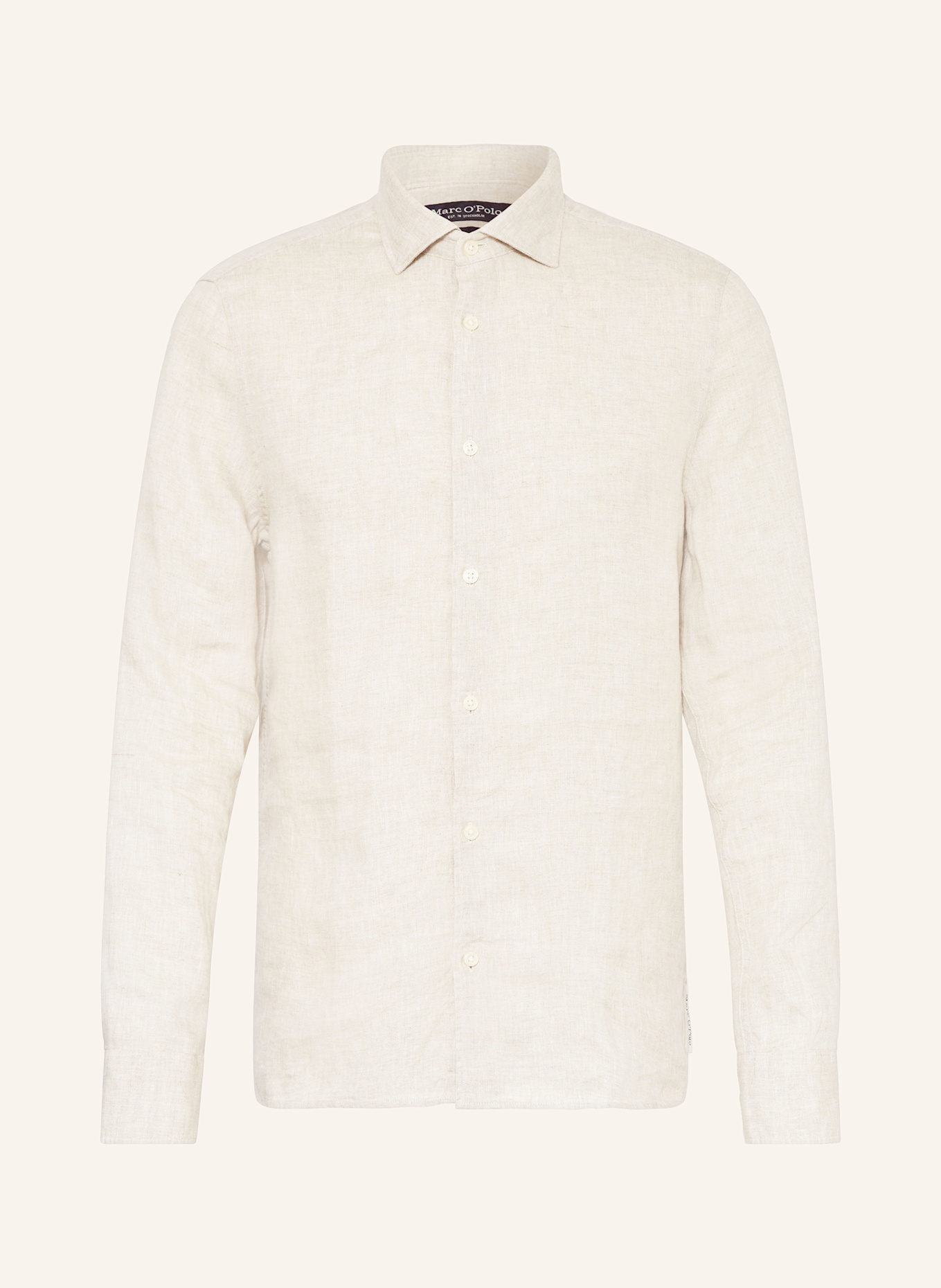 Льняная рубашка по фигуре Marc O'Polo, бежевый 
Льняная рубашка по фигуре Marc O'Polo, бежевый