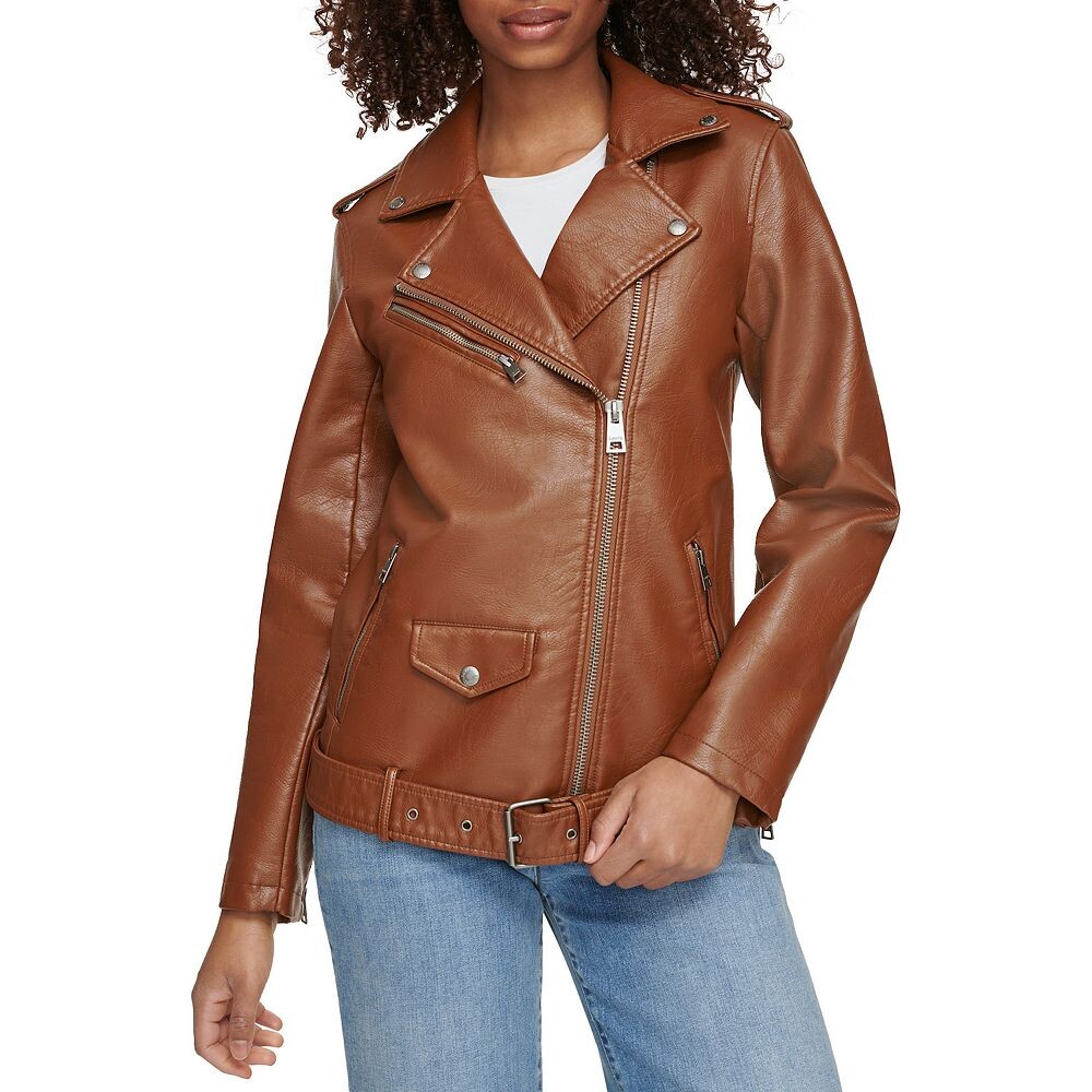 Женская байкерская куртка Levi's из искусственной кожи с поясом, цвет Equestrian Brown
Женская байкерская куртка Levi's из искусственной кожи с поясом, цвет Equestrian Brown