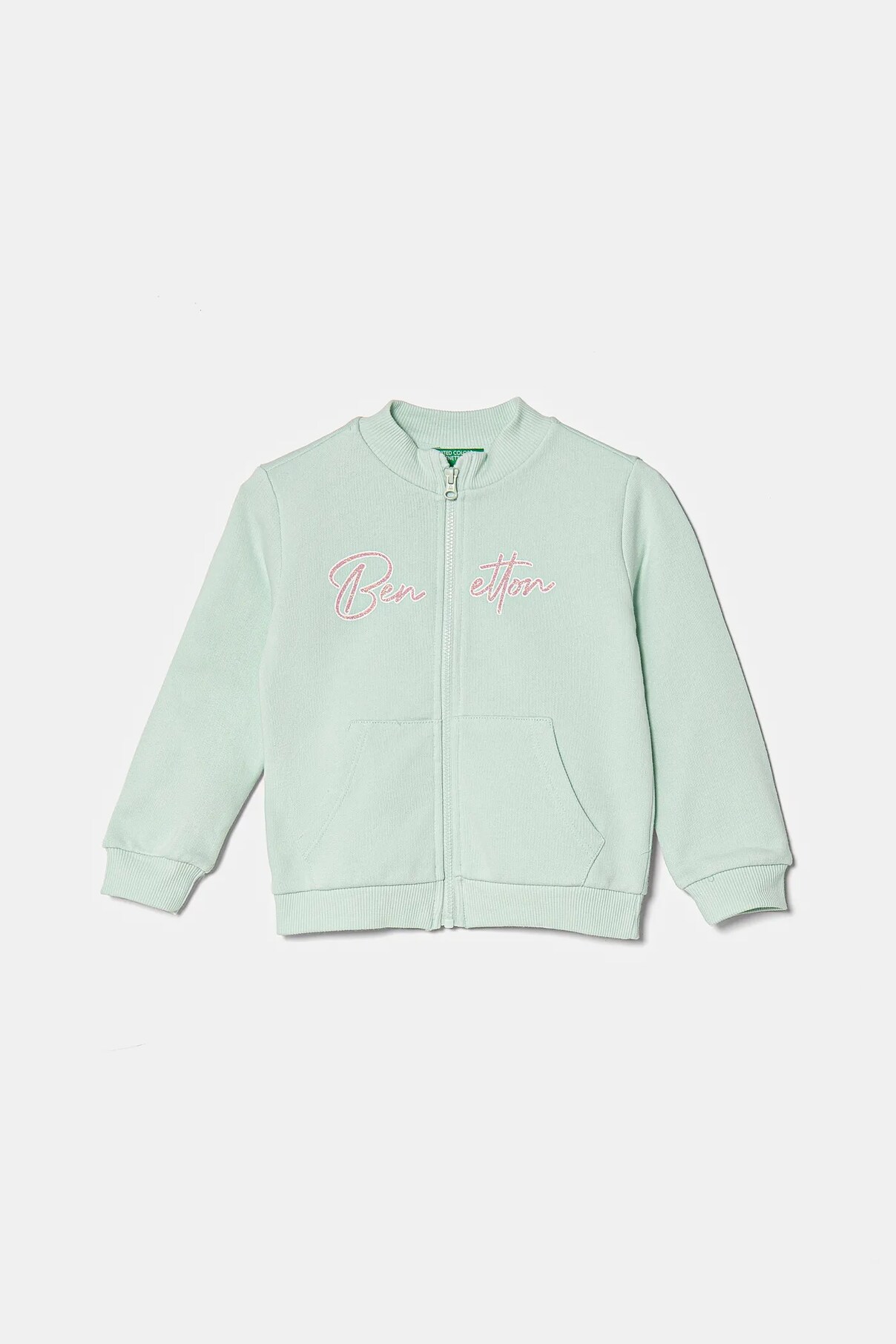 Детская хлопковая толстовка United Colors Of Benetton, бирюзовый 
Детская хлопковая толстовка United Colors Of Benetton, бирюзовый