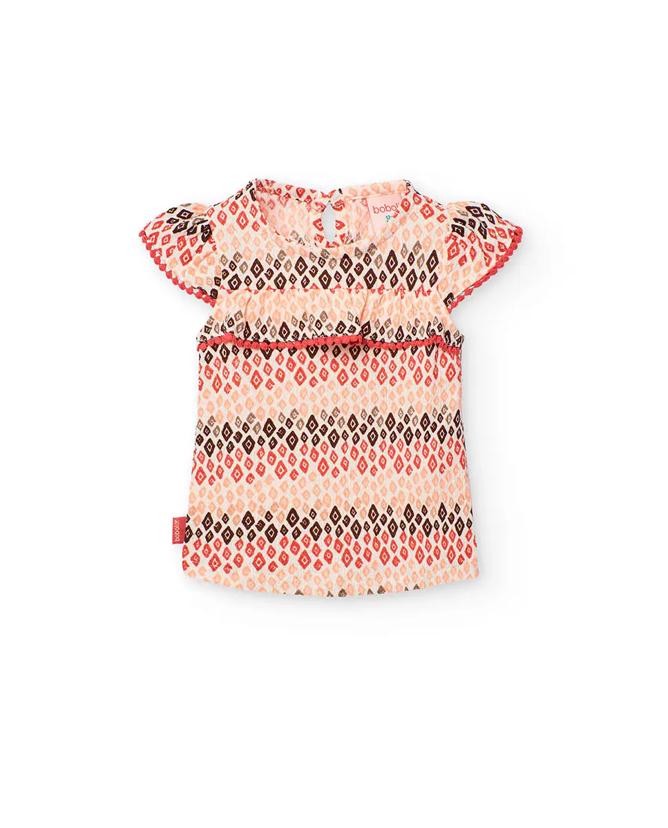 Футболка для девочки из хлопка с этническим принтом Boboli, мультиколор
Футболка для девочки из хлопка с этническим принтом Boboli, мультиколор